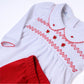 Eve Classics Smocked Girl Pant Set - Red - Magnolia Baby2pc Pant Set