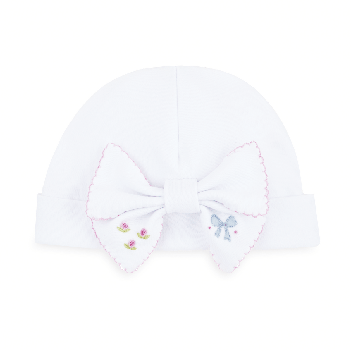 Evelyn's Classics Hand - Embroidered Bow Hat - Magnolia BabyHat