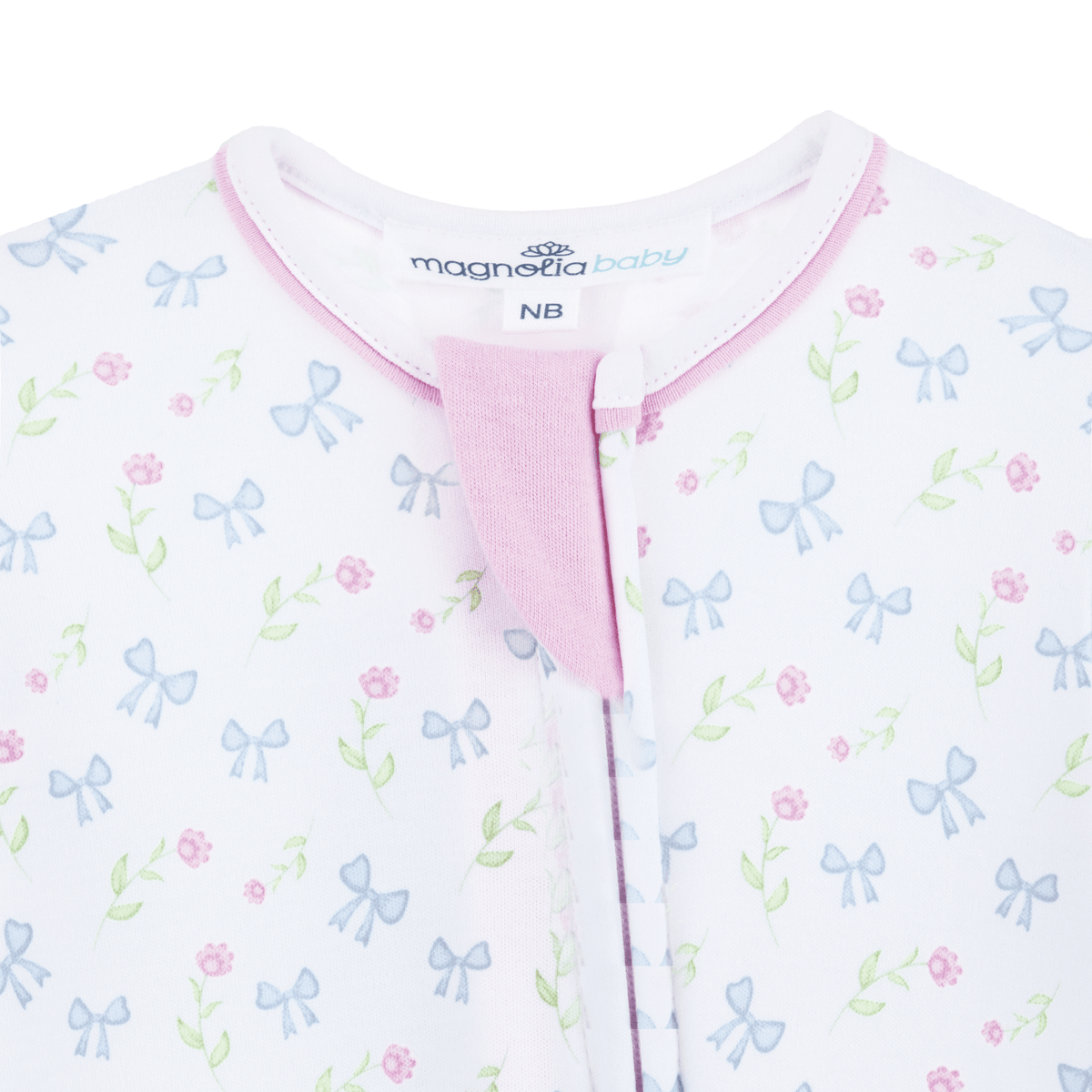 Evelyn's Classics Print Zip Footie - Magnolia BabyFootie