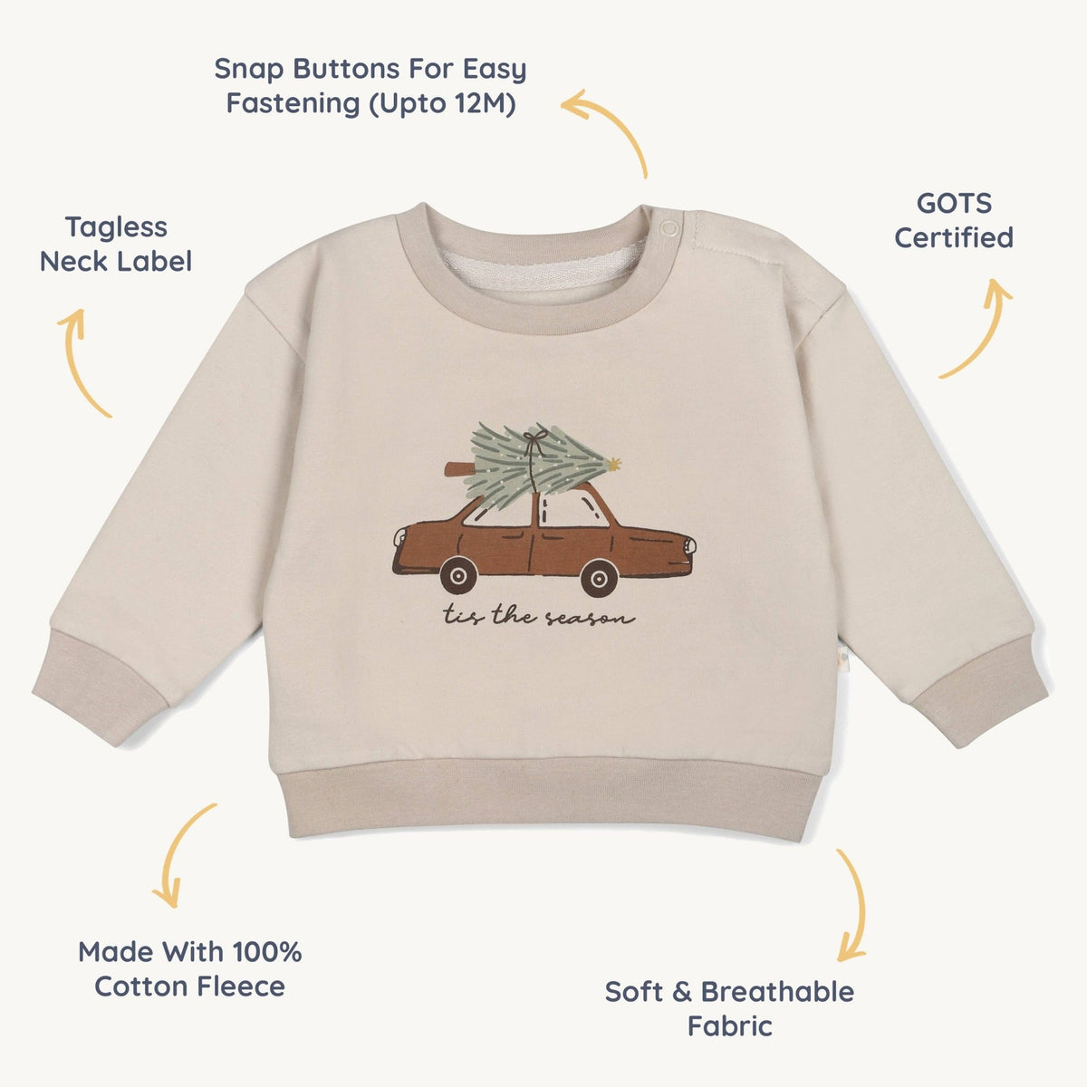 Fleece Sweatshirt - 'Tis The Season - Magnolia BabyTop