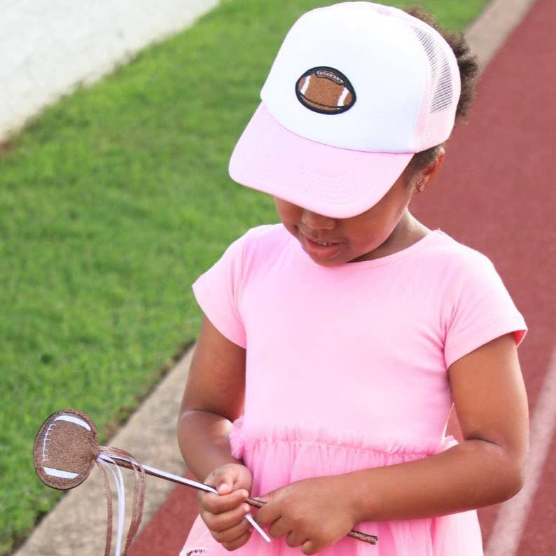 Football Patch Trucker Hat for Girls - Magnolia BabyHat