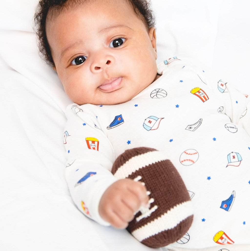 Football Rattle - Magnolia BabyRattle