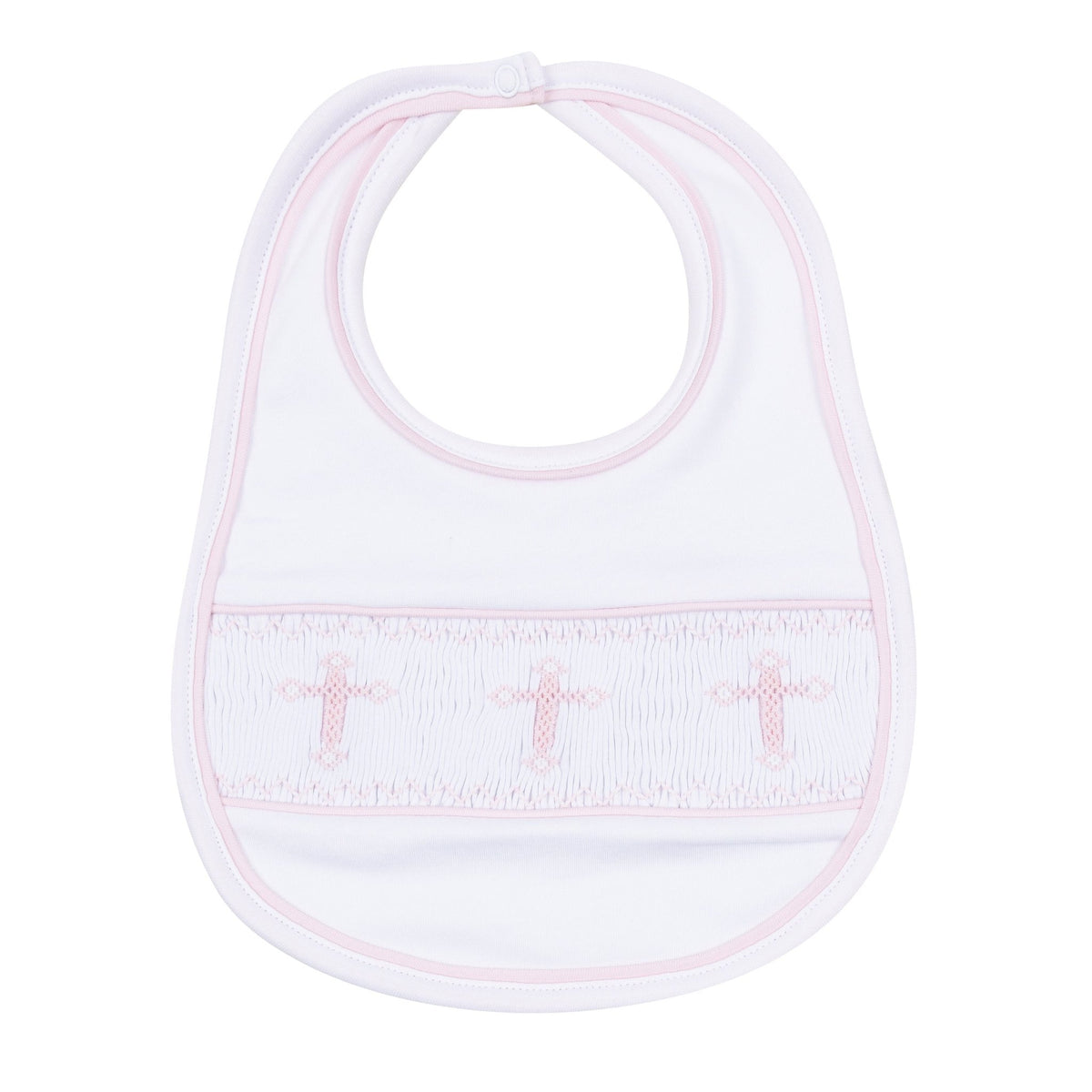 Magnolia Baby_Forever Blessed Smocked Girl Bib_1