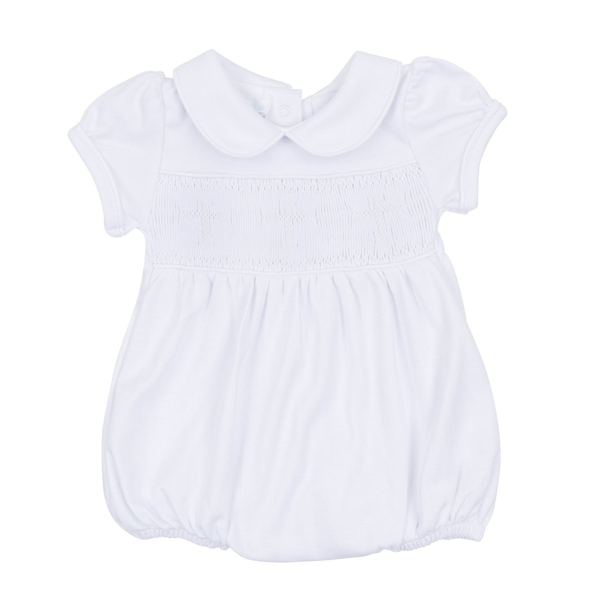 Magnolia Baby_Forever Blessed Smocked Girl Bubble - White_2