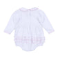 Frosted Wonderland Collared Ruffle Long Sleeve Bubble - Pink - Magnolia BabyBubble