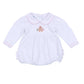 Frosted Wonderland Collared Ruffle Long Sleeve Bubble - Pink - Magnolia BabyBubble