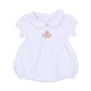 Frosted Wonderland Collared Ruffle Short Sleeve Bubble - Pink - Magnolia BabyBubble