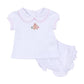 Frosted Wonderland Collared Ruffle Short Sleeve Diaper Cover Set - Pink - Magnolia BabyDiaper Cover