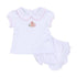 Frosted Wonderland Collared Ruffle Short Sleeve Diaper Cover Set - Pink - Magnolia BabyDiaper Cover