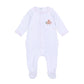Frosted Wonderland Embroidered Ruffle Footie - Pink - Magnolia BabyFootie