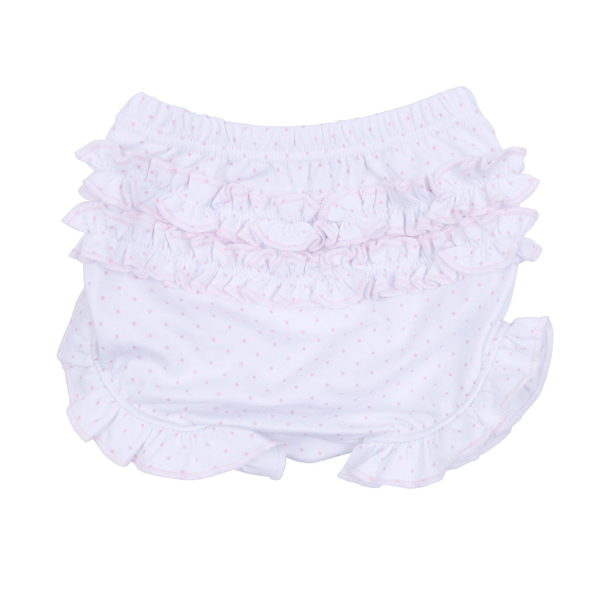 Frosted Wonderland Embroidered Ruffle Short Sleeve Diaper Cover Set - Pink - Magnolia BabyDiaper Cover