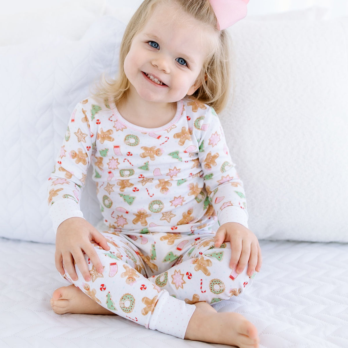 Frosted Wonderland Long Pajamas - Pink - Magnolia BabyLong Pajamas