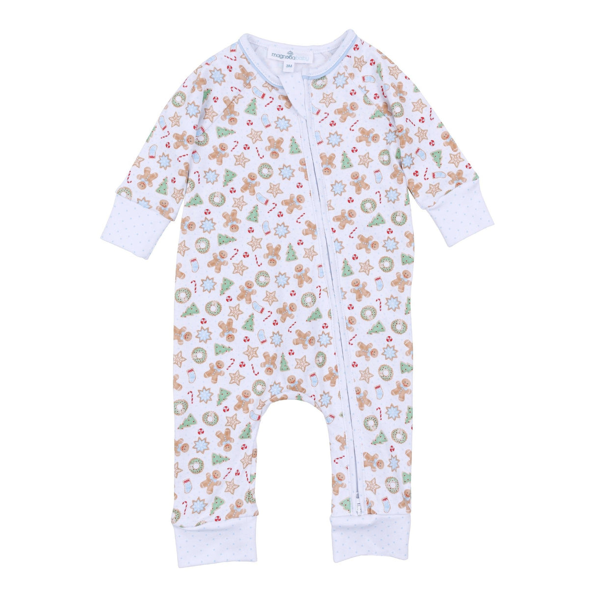 Frosted Wonderland Print Zip Playsuit - Light Blue - Magnolia BabyPlaysuit