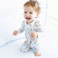 Frosted Wonderland Zip Pajamas - Light Blue - Magnolia BabyZipper Pajamas