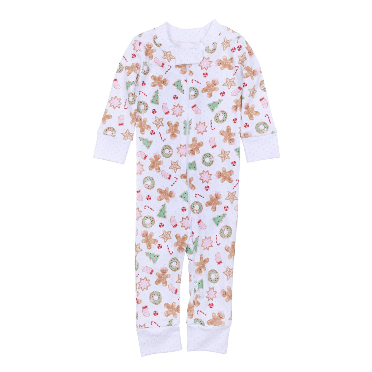 Frosted Wonderland Zip Pajamas - Pink - Magnolia BabyZipper Pajamas