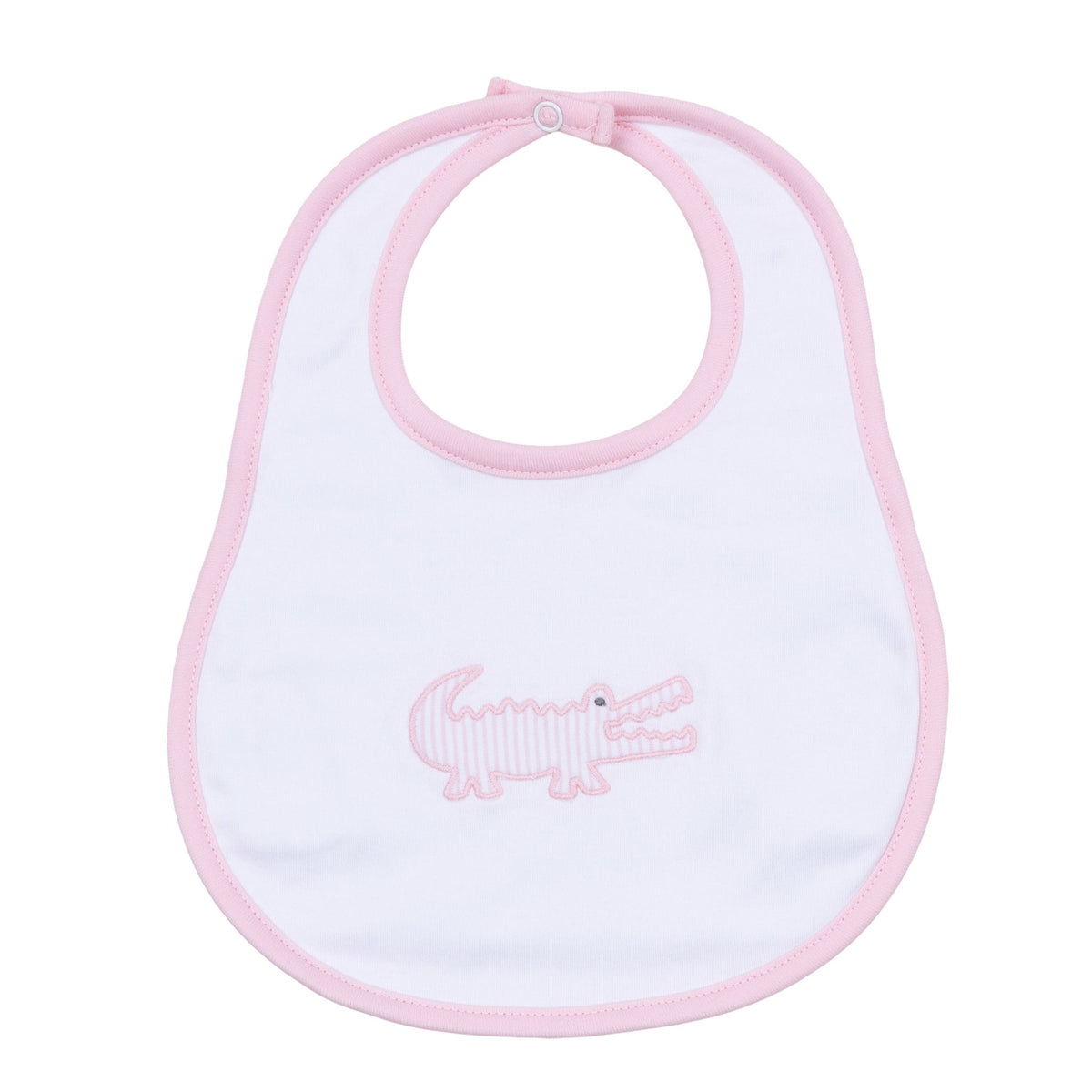 Gator Applique Bib - Pink - Magnolia BabyBib