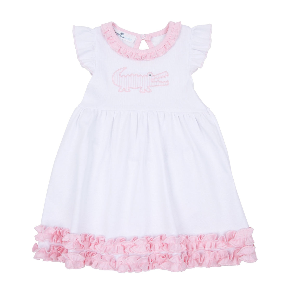 Gator Applique Dress - Pink - Magnolia BabyDress