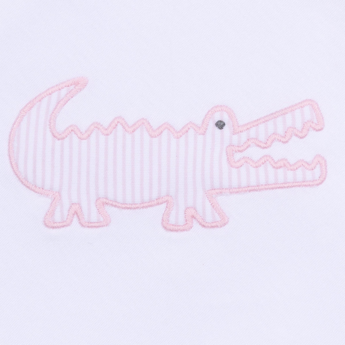 Gator Applique Footie - Pink - Magnolia BabyFootie