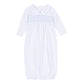 Magnolia Baby_George Smocked Gown - White Light Blue_2