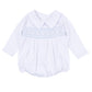 Magnolia Baby_George Smocked Long Sleeve Bubble - White Light Blue_2