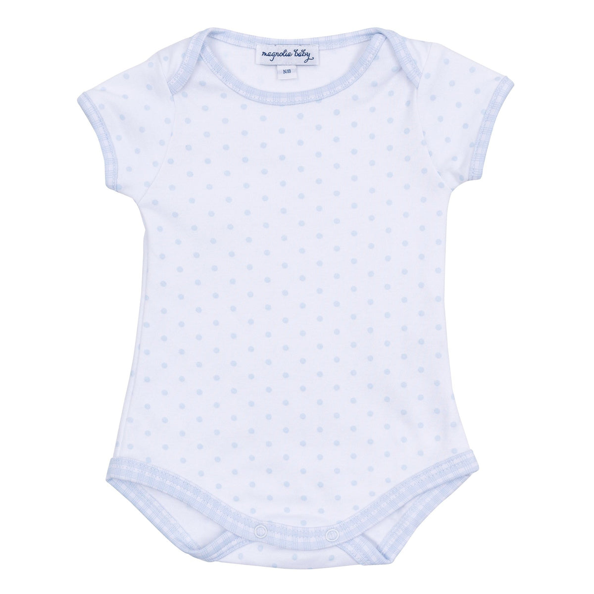 Gingham Dots Bodysuit in Light Blue - Magnolia BabyBodysuit