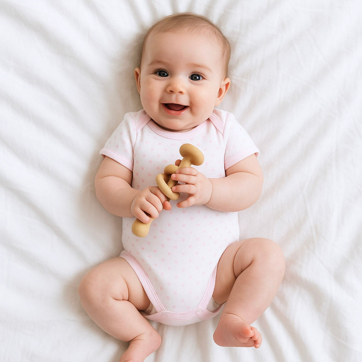 Gingham Dots Bodysuit in Pink - Magnolia BabyBodysuit
