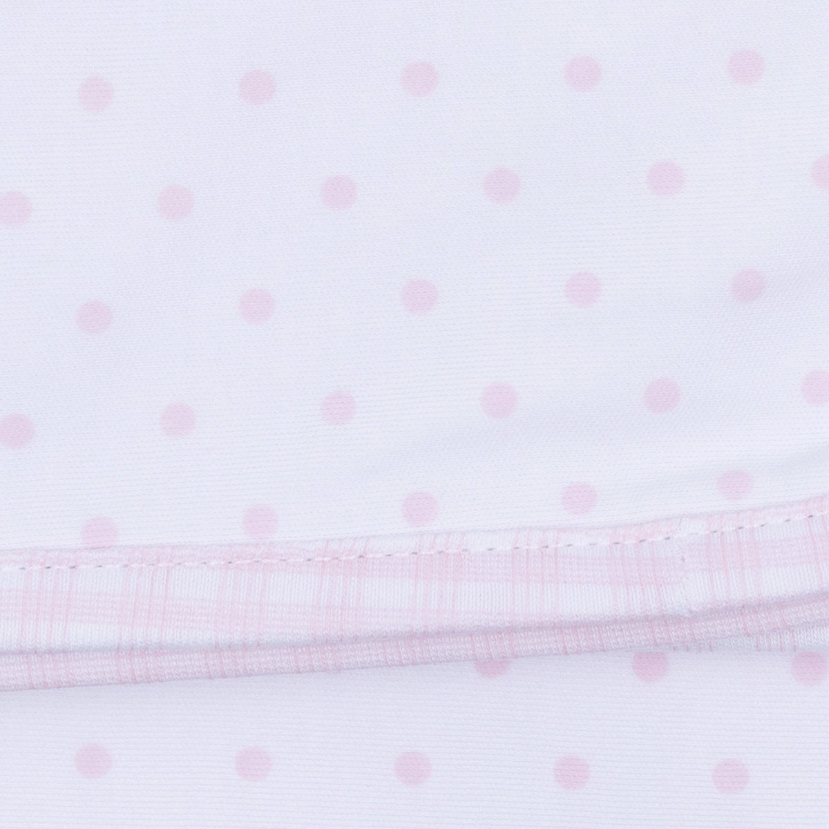Gingham Dots Footie in Pink - Magnolia BabyFootie