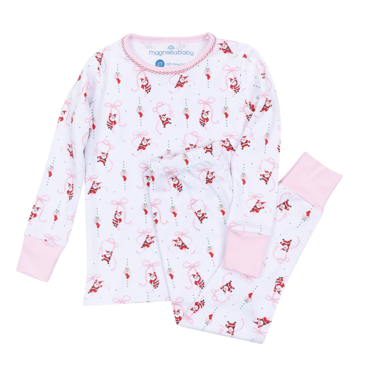 Magnolia Baby_Girl Christmas Pajamas Gift Set - Jolly Ribbons_3