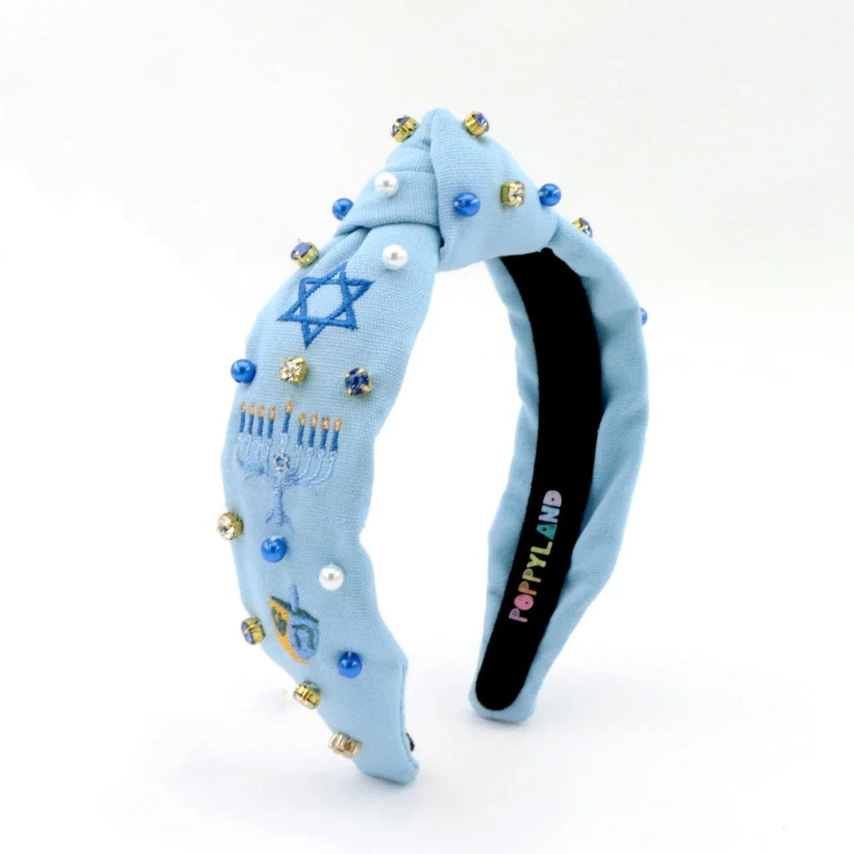 Magnolia Baby_Girl Hanukkah Pajamas + Poppyland Headband Gift Set - Dreidel Dreams_4