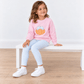 Magnolia Baby_Girl Playwear Set - Bowtique Pumpkin Sweatshirt + Blue Gingham Leggings_3