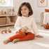 Magnolia Baby_Girl Playwear Set - Ivory Sweater & Pumpkin Spice Leggings_1