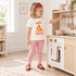 Magnolia Baby_Girl Playwear Set - More Pasta & Red Striped Leggings_1