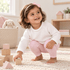 Magnolia Baby_Girl Playwear Set - White Rollneck Sweater + Pink Gingham Leggings_1