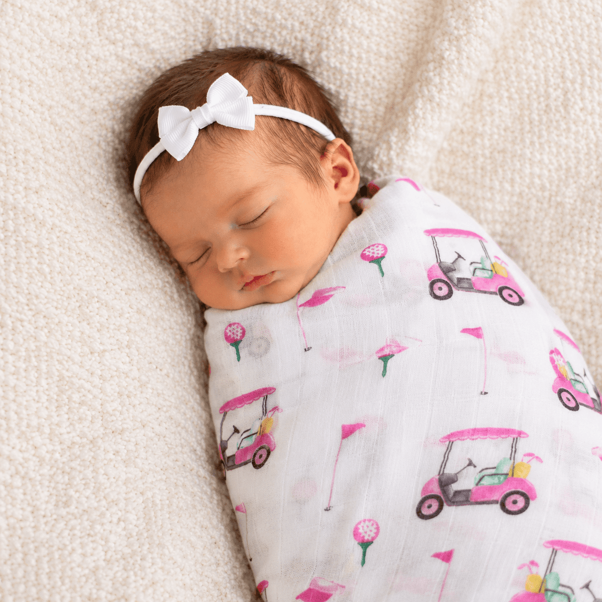 Magnolia Baby_Golf Swaddle Set - Pink_1