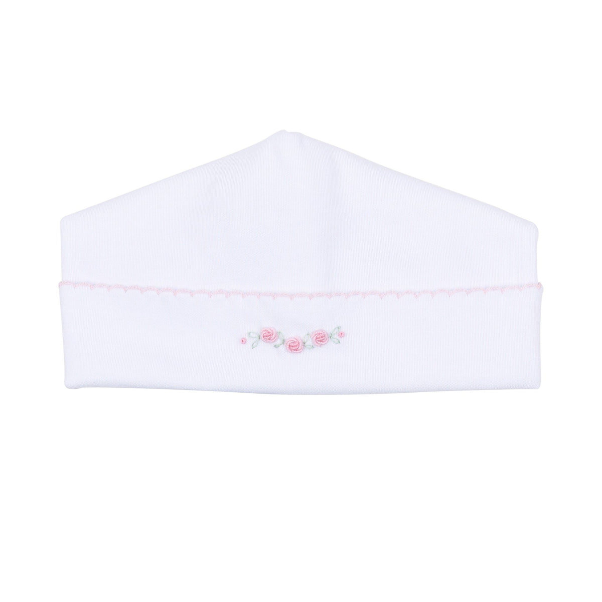 Magnolia Baby_Grace Hand-Embroidered Hat - White Pink_1