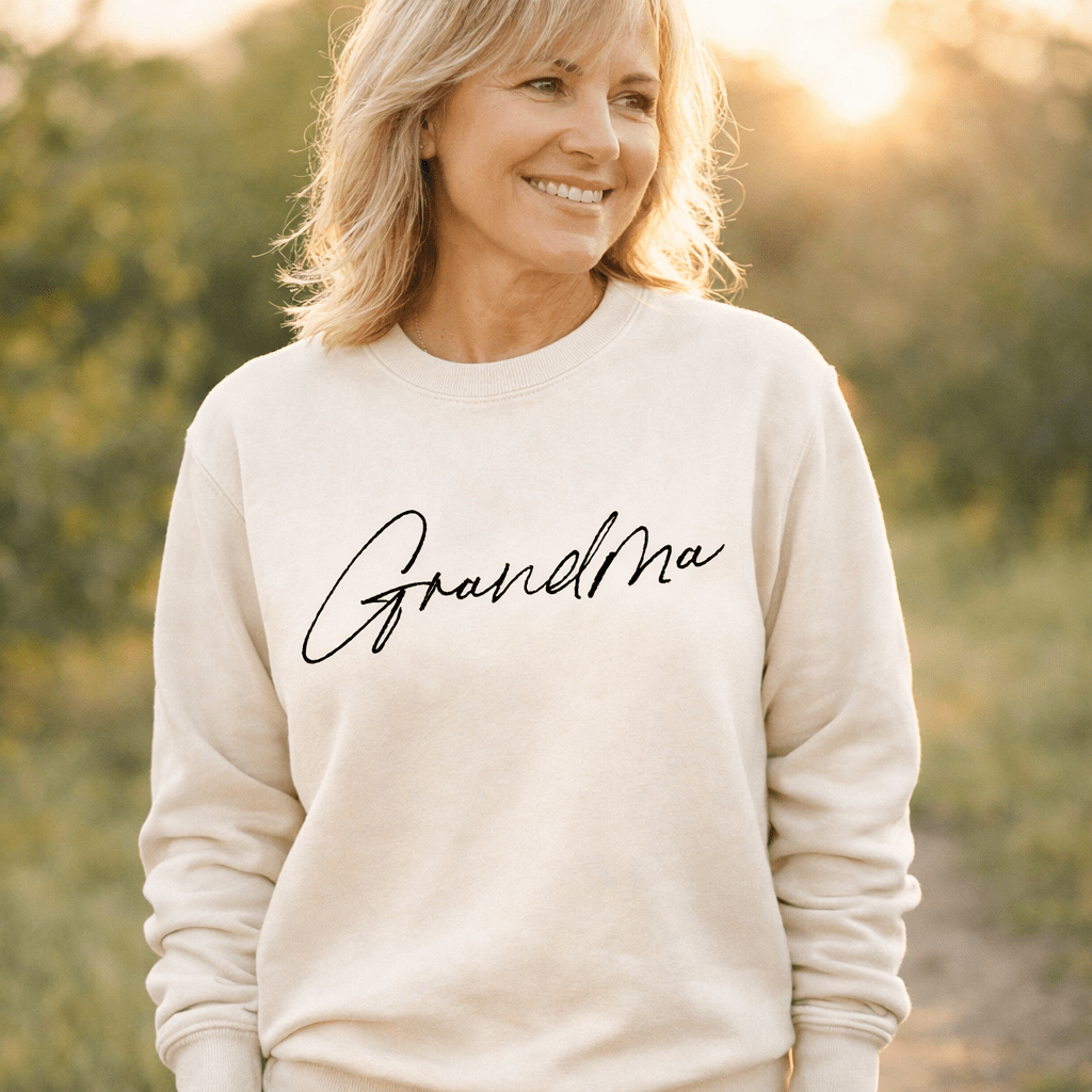 Grandma Sweatshirt - Script Lettering - Magnolia BabySweatshirt