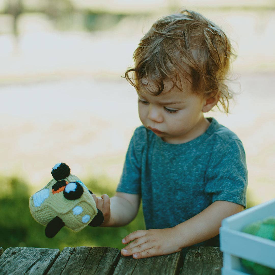 Green Tractor Rattle - Magnolia BabyRattle