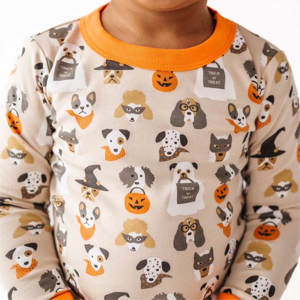 Halloween Hounds Long Pajamas - Driftwood - Magnolia BabyLong Pajamas