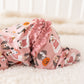 Halloween Hounds Ruffle Zip Footie - Dusty Rose - Magnolia BabyFootie