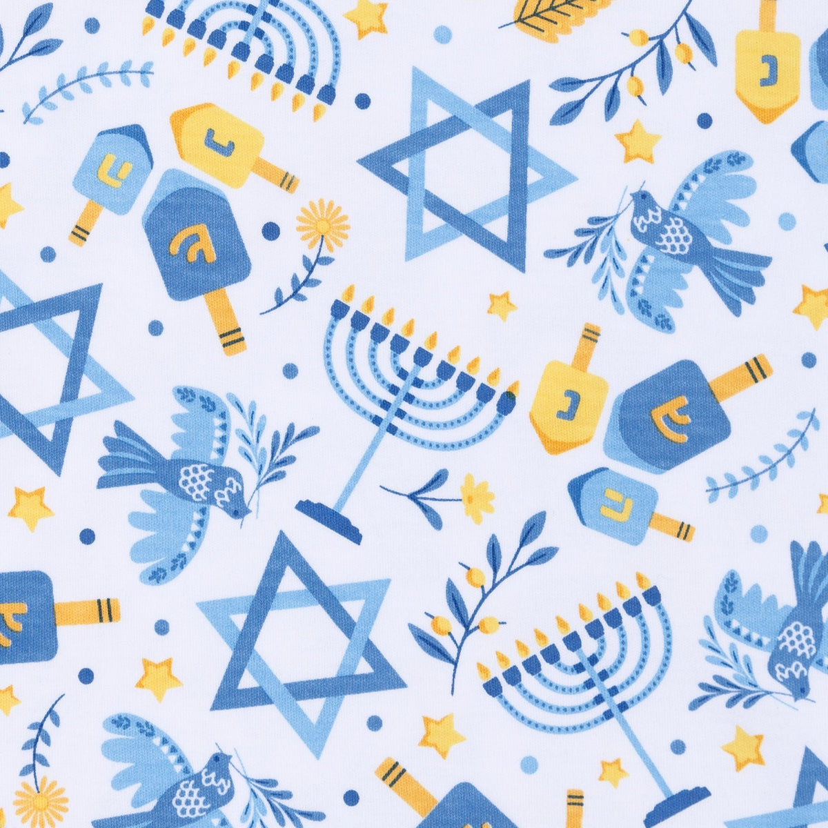 Hanukkah Nights Zip Footie - Magnolia BabyFootie