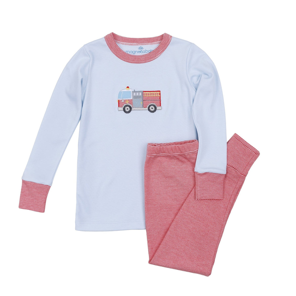 Hero Brigade Applique Long Pajamas - Magnolia BabyLong Pajamas