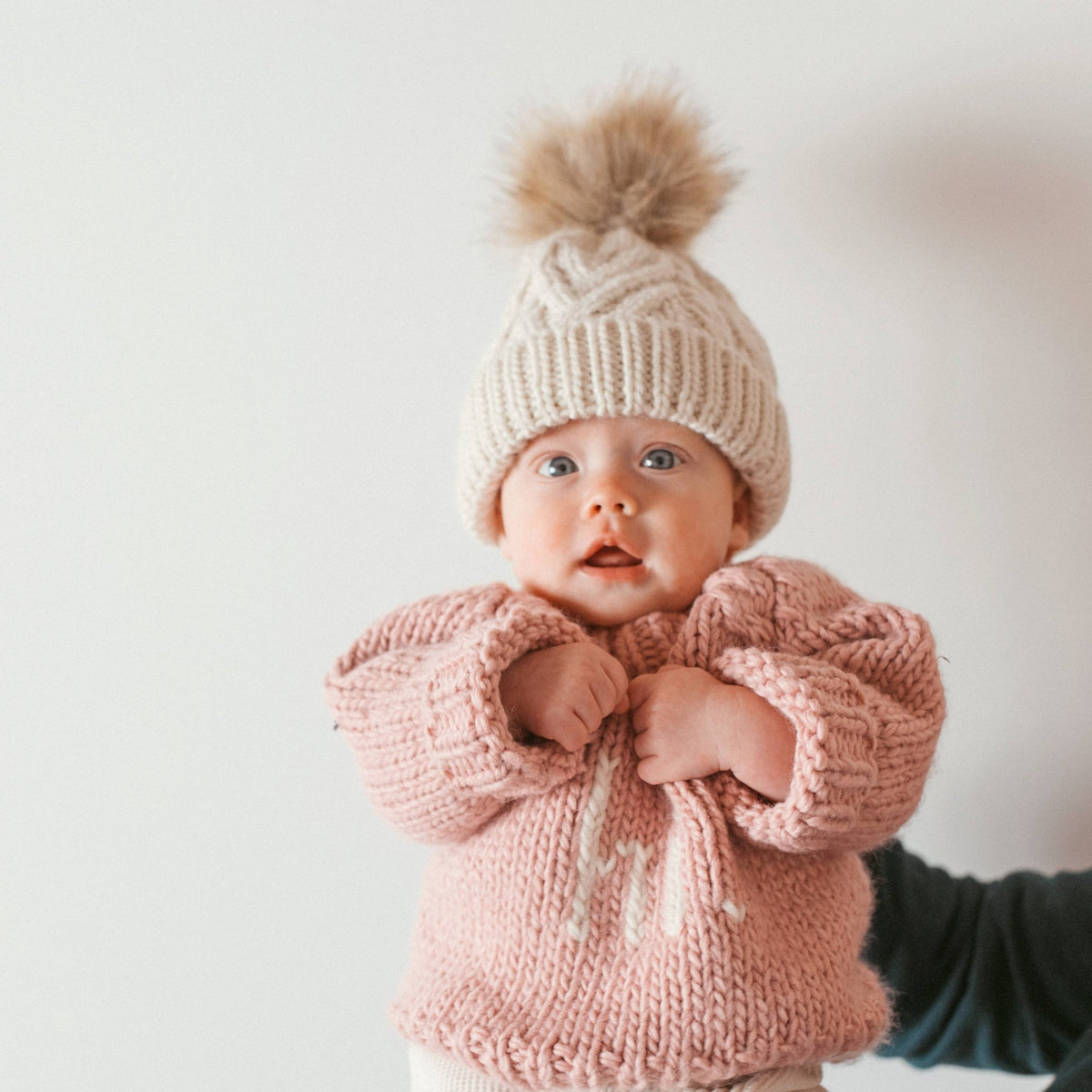 Hi. Crew Neck Sweater - Rosy - Magnolia BabySweater