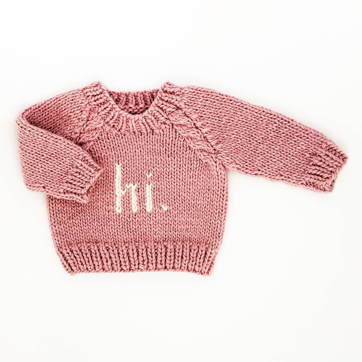 Hi. Crew Neck Sweater - Rosy - Magnolia BabySweater
