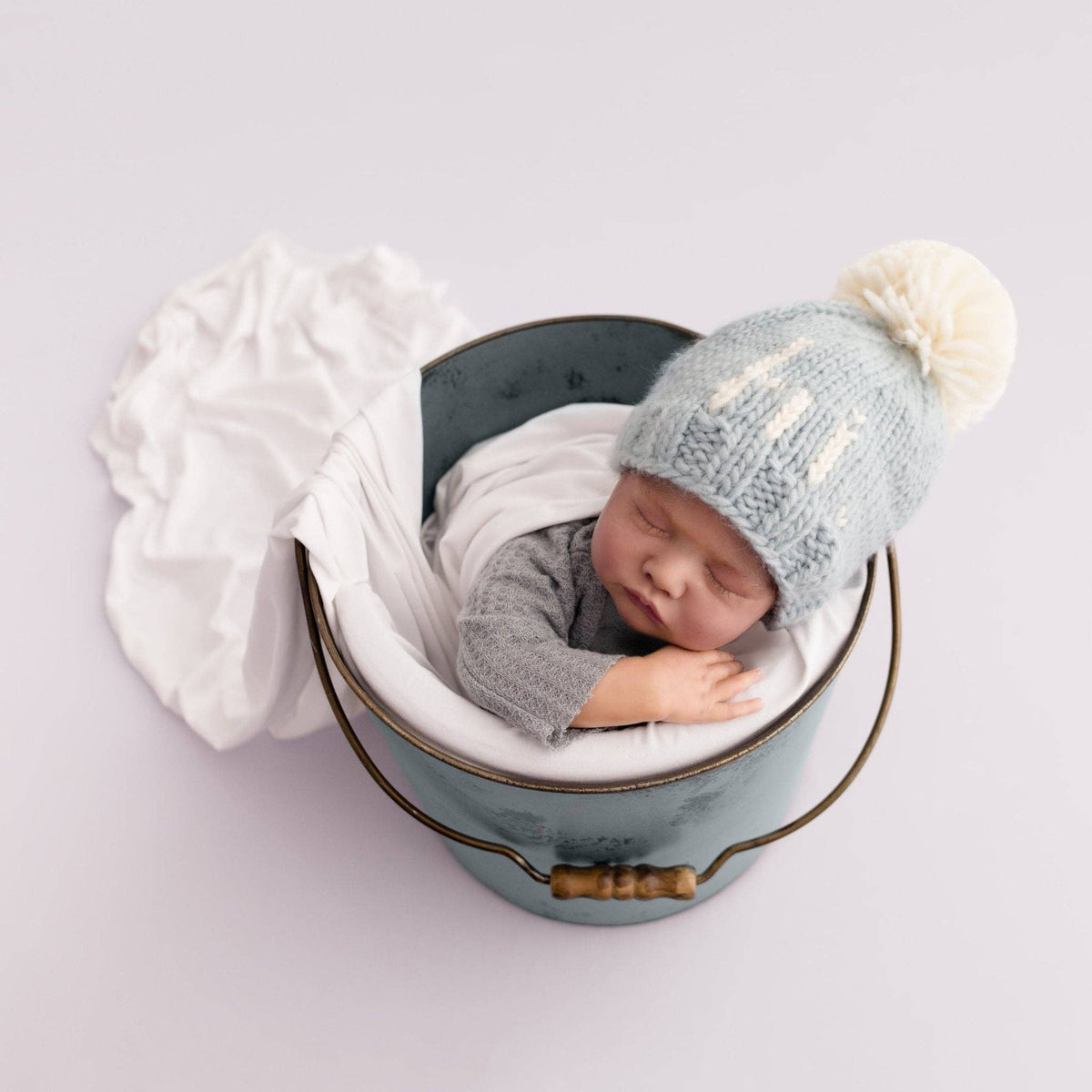 hi. Surf Blue Hand Knit Beanie Hat - Magnolia BabyHat