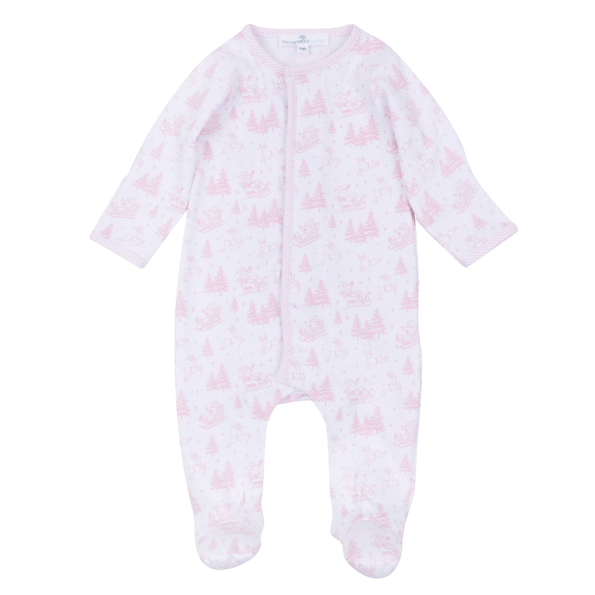 Magnolia Baby_Holiday Toile Footie - Pink_2
