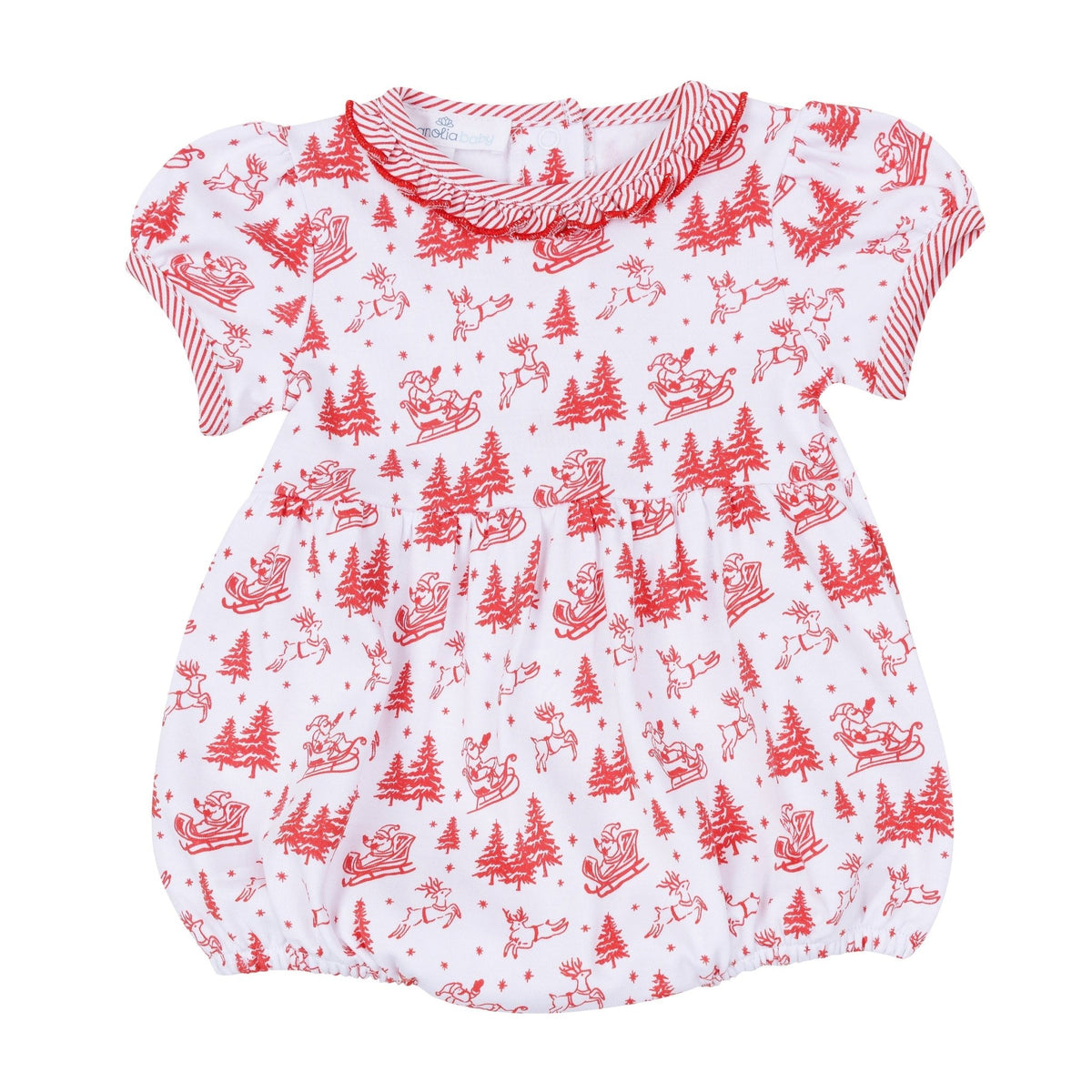 Magnolia Baby_Holiday Toile Girl Bubble - Red_1