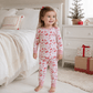 Magnolia Baby_Holiday Toile Long Pajamas - Red_1
