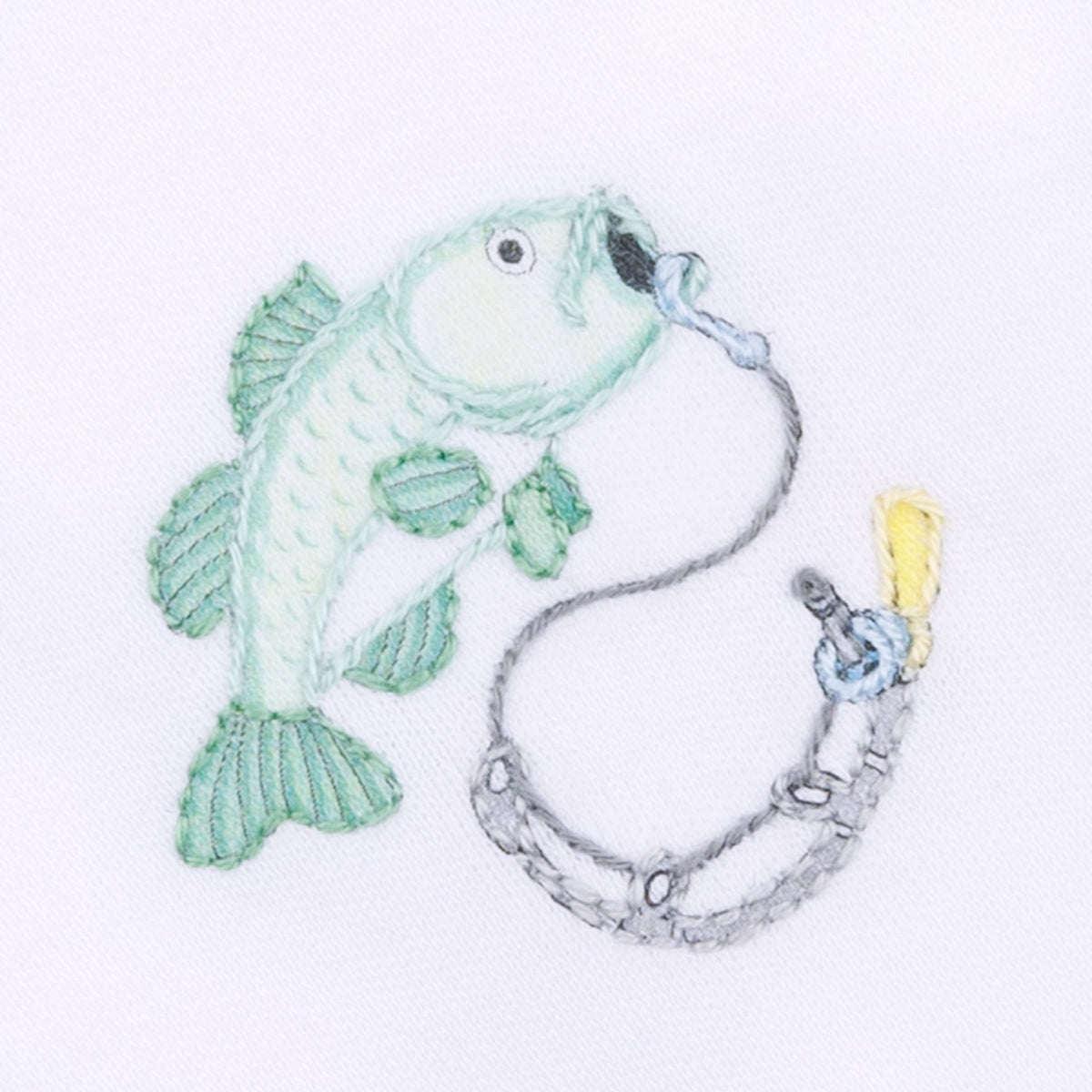 Hook, Line and Sinker Embroidered Footie - Magnolia BabyFootie