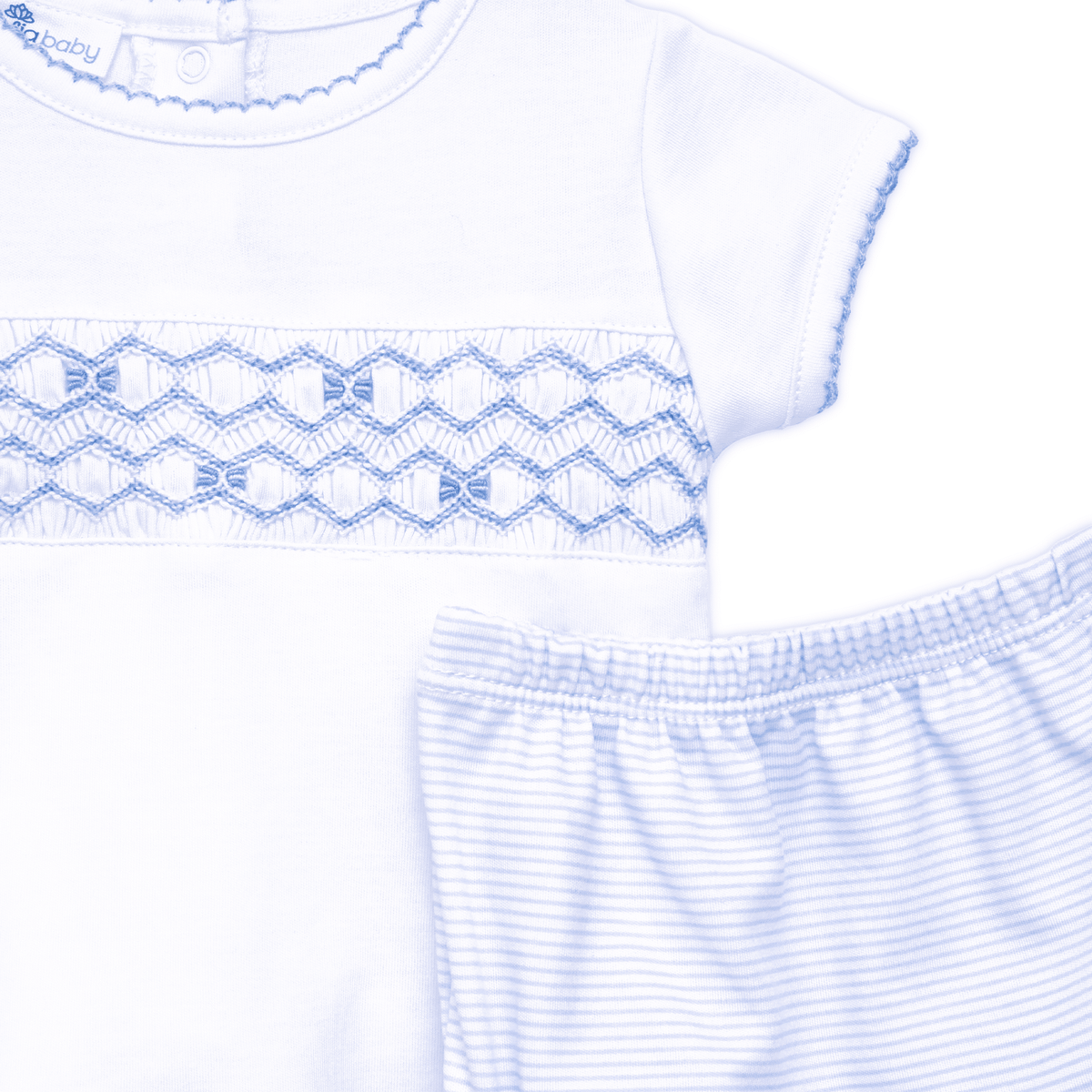 Jacob Smocked Diaper Cover Set - Light Blue - Magnolia BabyDiaper Cover