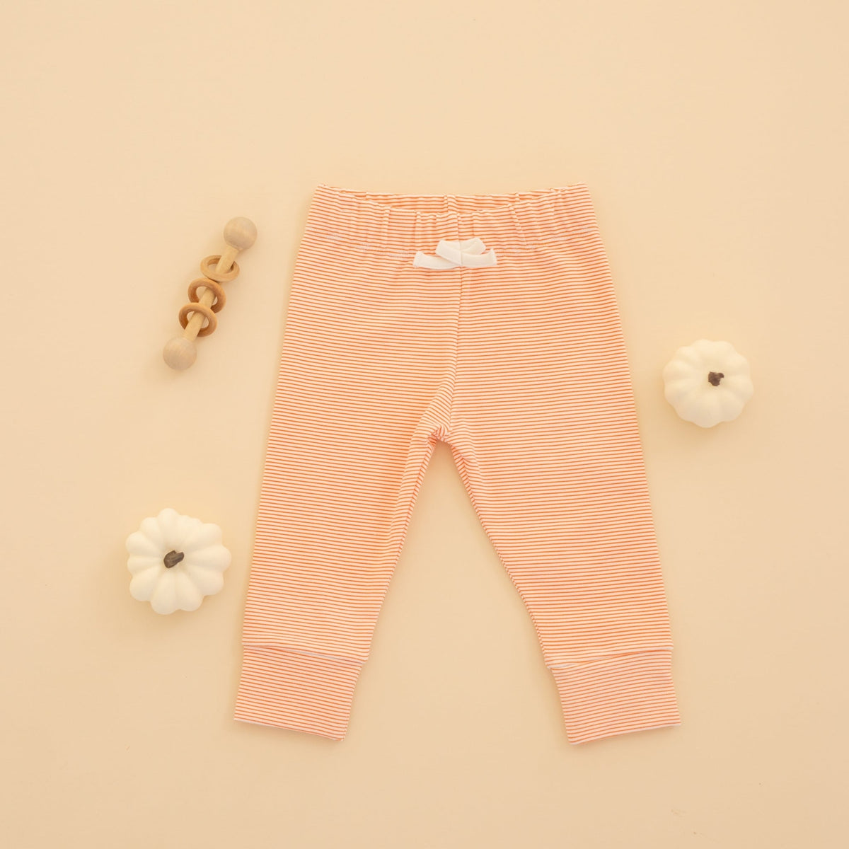 Luna and Arlo_Joggers - Orange & White Striped_2